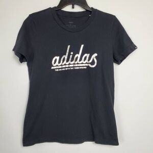 Adidas Size Large Black Foil T-shirt